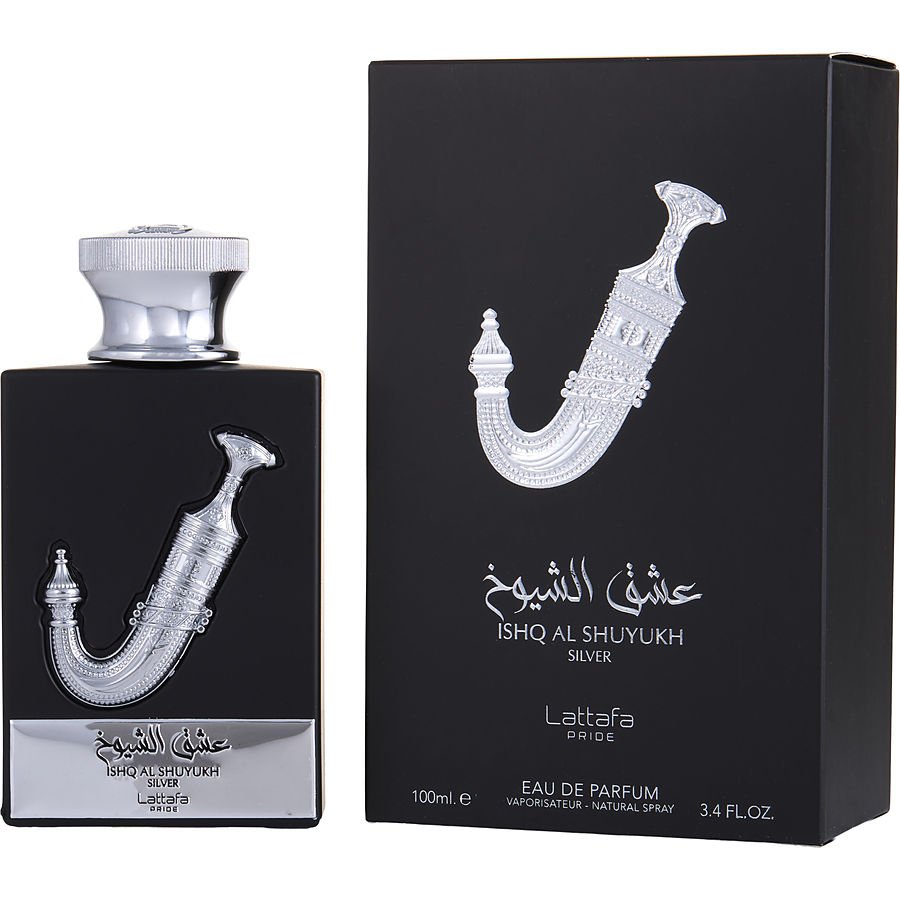 Ishq Al Shuyukh Silver EDP (100ml) 3.4 fl oz perfume spray by Lattafa | Abeer Fragrance